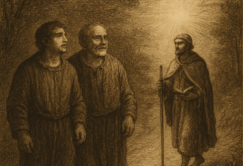 Vier geestelijke oefeningen partners – God gesymboliseerd door licht, Ignatius als pelgrim, begeleider en retraitant op weg